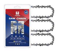 Paquete de 3 cadenas de motosierra de 20 pulgadas, 80 eslabones de transmisión de 0.325 pulgadas, calibre de 0.50 pulgadas para Husqvarna 450 (Rancher), 545 (Rancher), 550 (XP), JONSERED 2050, 2050