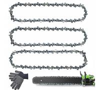 Paquete de 3 cadenas de sierra de 40 cm LP 1,3 mm 59 eslabones de transmisión para varias motosierras, motosierras, compatible con Oregon, Einhell GH-EC1835, Dolmar, Ryobi, Husqvarn