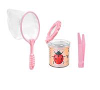 Paquete de 3 cajas de examen de insectos para niños de aventura al aire libre con visor ampliado, atrapador de insectos, pinzas, caja de colección de renacuajos, clip para atrapar mariposas y kit de