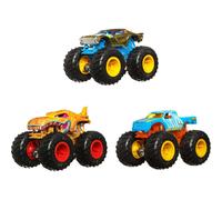 Hot Wheels Monster Trucks Color Shifters Pack 3 Coches de Juguete Que cambian de Color con Agua, +4 años (Mattel HGX20)