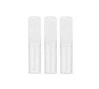 Paquete De 3 Cañas De Saxofón Soprano/Alto/Tenor, Cañas De Resina, Accesorios De Caña Ecológicos, Piezas De Instrumentos De Viento De Madera (Color : White)