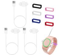 Paquete de 3 cargadores compatibles con Magic Band Plus y 6 candados, cargador de repuesto de 3.3 pies solo compatible con Disney-Magic Band+, protectores de clips de seguridad multicolor
