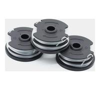Paquete de 3 carretes de repuesto para desbrozadora, 1,6 mm x 4 m, hilo de nailon duradero para desbrozadoras inalámbricas, compatible con d