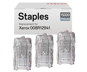 Paquete de 3 cartuchos de grapas apilables compatibles con Xerox 008R12941, 8R12941 para grapadora de impresora Phaser 7760 WorkCentre 7500 7800 Series EH-C591XA (3 cartuchos, 5000 grapas cada uno)