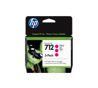Paquete de 3 cartuchos de Tinta HP DesignJet 712 magenta de 29 ml