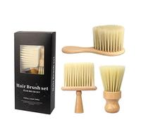 Paquete de 3 cepillos de peluquería para el cuello, cerdas de nailon suaves para cortar el pelo desde la nuca hasta las orejas. Suave para pieles sensibles. Ideal para hombres, mu
