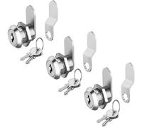 Paquete de 3 cerraduras de gabinete con llave 5/8 Cerradura de buzón con llaves iguales Aleación de zinc Reemplazo de gabinete Cerraduras RV para puerta Cajón seguro Caja de herramientas p