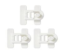 Paquete de 3 cerraduras de seguridad para bebés, para proteger el refrigerador de gatos y perros, con interruptor giratorio y cierre adhesivo.