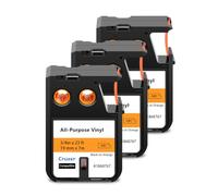 Paquete de 3 cintas de etiquetas de repuesto para 1868767 A1868767 Negro sobre naranja Cinta de vinilo autoadhesiva industrial multiuso 19 mm x 7 m Compatible con DYMO XTL-300 XTL-500