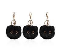 Paquete De 3 Coles De Gato De Peluche, Lindos Coles De Dibujos Animados, Coles Creativos, Coles De Decoración De Bolsos, Llaveros Interesantes