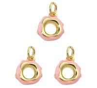Paquete de 3 colgantes de helado con diseño de paletas de helado, joyas chapadas en oro para mujer, collar con forma de corazón y hongos