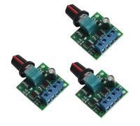 Paquete de 3 controladores de velocidad de motor PWM DC 1.8-15V 2A Regulador ajustable para motores de 1.8V/3V/5V/6V/12V con potenciómetro y bloque de terminales de barrera