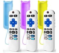Paquete de 3 controles remotos de repuesto solo para Roku TV con funda protectora de silicona suave (brilla en la oscuridad), control remoto universal para TCL/Onn/Hisense/Sharp/Element/Philips Roku