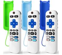 Paquete de 3 controles remotos de repuesto solo para Roku TV con funda protectora de silicona suave (brilla en la oscuridad), control remoto universal para TCL/Onn/Hisense/Sharp/Element/Philips Roku