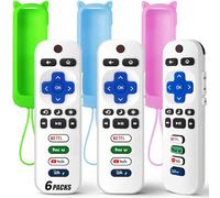 Paquete de 3 controles remotos de repuesto solo para Roku TV con funda protectora de silicona suave (brilla en la oscuridad), control remoto universal para TCL/Onn/Hisense/Sharp/Element/Philips Roku