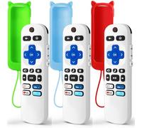 Paquete de 3 controles remotos de repuesto solo para Roku TV con funda protectora de silicona suave (brilla en la oscuridad), control remoto universal para TCL/Onn/Hisense/Element/Sharp/Philips Roku