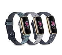 Paquete de 3 correas de lujo compatibles con Fitbit Luxe Rastreador para mujeres y hombres, correas de repuesto deportivas de silicona ajustables para reloj Luxe, pulseras flexibles para Luxe Relojes
