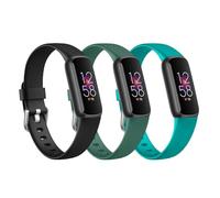 Paquete de 3 correas de lujo compatibles con Fitbit Luxe Rastreador para mujeres y hombres, correas de repuesto deportivas de silicona ajustables para reloj Luxe, pulseras flexibles para Luxe Relojes