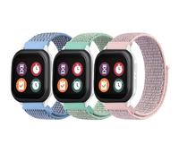 Paquete de 3 correas de nailon para Gizmo Watch 3 2 1/Gabb Watch 3e 3 2 1, Cosmo JrTrack 4/3/2 SE/2/JrTrack, correa de repuesto de velcro suave y transpirable de 20 mm para muñeca pequeña (azul, verde