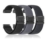 Paquete de 3 correas trenzadas de 22 mm para Samsung Galaxy Watch 3 de 45 mm/Gear S3/Galaxy de 46 mm para hombre/mujer, correa deportiva de nailon para Garmin Venu 3 2/Forerunner 255 265/Vivoactive 4