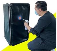 Paquete de 3 cortinas de soldadura for uso industrial y doméstico, compatibles con barandilla de acero inoxidable.