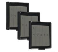 Paquete de 3 cubiertas de plástico para interruptores con respaldo autoadhesivo, diseñadas para adaptarse a 86 interruptores de enchufe de pared tipo protección (negro)