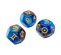 Paquete de 3 dados de adivinación de resinas coloridas con acabado de purpurina para juegos de rol místicos y orientación, dados de adivinación equilibrados profesionales