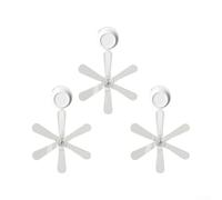 Paquete de 3 deflectores de ventilador de aire acondicionado, deflector de viento antidirecto, director de flujo de aire ajustable de 360 grados para el hogar, oficina, dormitorio, blanco, rosa
