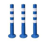 Paquete de 3 delineadores flexibles tráfico alta visibilidad for entradas privadas, postes seguridad for estacionamientos, centros comerciales, escuelas, hoteles y control multitudes(Blue)