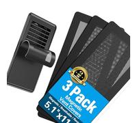 Paquete de 3 elegantes rejillas de salida negras desarrolladas para una integración perfecta en el hogar y reducción de la suciedad en varias residencias a prueba de niños