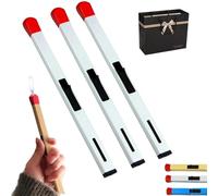 Paquete De 3 Encendedor De Cerillas Grande,Encendedor De Recargable TamañO De Llama Ajustable,Resistente Al Viento, para Velas, Fogatas, Cocinas, Campamentos (Blanco Noctilucente)