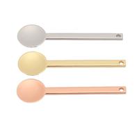 Paquete de 3 Espátulas de Maquillaje de Metal, Mini Cuchara de Belleza, Cabeza Redonda, Multifunción, Pequeña Cuchara de Crema Facial para Mezclar, Cosmética Facial, Mascarilla