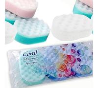Paquete de 3 esponjas de masaje coral (los colores pueden variar)
