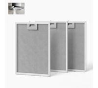 Paquete de 3 filtros de grasa para campana extractora TEKA DBB90, 345 x 282 mm, malla de aluminio, filtro de ventilación de repuesto para ventilación de cocina, diseño fácil de instalar