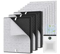 Paquete de 3 filtros de repuesto PR1 para purificador de aire Mooka PR1, filtro premium para el hogar, habitación grande de hasta 2200 pies cuadrados, con 6 prefiltros lavables para el hogar, mascotas