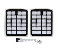 Paquete de 3 filtros HEPA lavables para Eureka V18C01A-200 - para MIDEA VCS41S160 VCS42S200 VCC18C, para piezas de aspiradora APOLLO AK9 AK10 con cepillo de limpieza (paquete de 2)