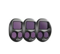 Paquete de 3 filtros ND divididos Freewell, compatibles con drones DJI Mavic 4 Pro. Incluye accesorios filtro ND128/ND64, ND256/ND128 y ND512/ND256