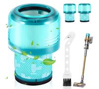 Paquete de 3 filtros para aspiradora D-yson V12 Detect Slim Absolute con cepillo de limpieza, piezas de repuesto lavables, accesorios de filtro V15, filtros de aspiradora de animales, piezas de