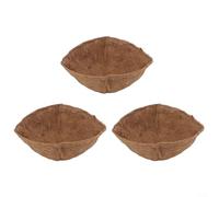 Paquete de 3 forros de fibra de coco para cestas colgantes, óptimo para plantar flores y verduras de 8/10/12/14/16 pulgadas (14 pulgadas)