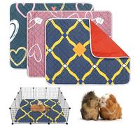 Paquete de 3 forros reutilizables para jaulas de cobayas, de rápida absorción, impermeables, para orinar, lavables y secadas al aire, para animales pequeños, mascotas, gatos, hámster, conejo, ropa de