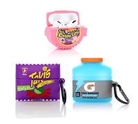 (Paquete de 3) Funda para Airpods Pro, XMBYGY Silicona Airpods Pro Funda Protectora con Lindo diseño de Piel Divertido, con Llavero (G+Takis+Bubba)