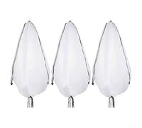 Paquete de 3 fundas colgantes para plantas, 100 x 70 cm, transpirable, no tejida, protección de invierno para cestas de flores de heladas, nieve, viento, pájaros, ciervos, conejos con doble cordón