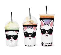Paquete de 3 fundas para café, funda aislante de neopreno para tazas, reutilizables, sin dramas, para bebidas frías o calientes.