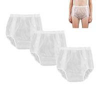 Paquete de 3 Fundas para Pañales de Adulto,Pantalones de Incontinencia Lavables y Reutilizables PañAl Impermeable Unisex para Adultos con Incontinencia(White,Medium)