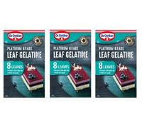 Paquete de 3 Geletine de hoja Dr Oetker 13g