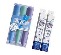 Paquete de 3 gomas de borrar y 20 lápices con fórmulas avanzadas que minimizan el daño del papel y las virutas de borrador para borrar el juego de oficina