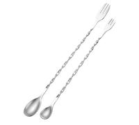 Paquete de 3 herramientas para cócteles, cocteles, cucharas de cócteles, cucharas para mezclar cócteles, herramientas esenciales para barra de acero inoxidable, picadora de hielo, para bar
