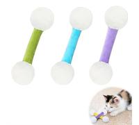 Paquete de 3 hisopos de algodón gigantes de peluche para gatos, juguete de hierba gatera de 5.1 pulgadas para patadas de conejo, juguete de hisopo de algodón de felpa suave para gatos, juguete para