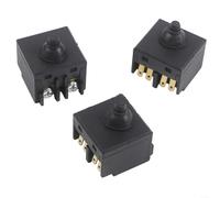 Paquete de 3 interruptores de botón de repuesto para Bosch para pulidora de amoladora angular GWS6-100 compatible con GWS 6-100
