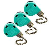 Paquete de 3 Interruptores de Ventilador de Techo 3 Velocidades 4 Cables Oreja ZE-268S6 Interruptor de Cadena de TraccióN del Ventilador Control de Velocidad de Repuesto
